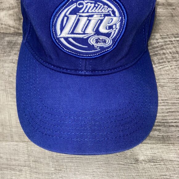 Official Miller Lite Blue Adjustable Strapback Hat Baseball Cap - Picture 2 of 11